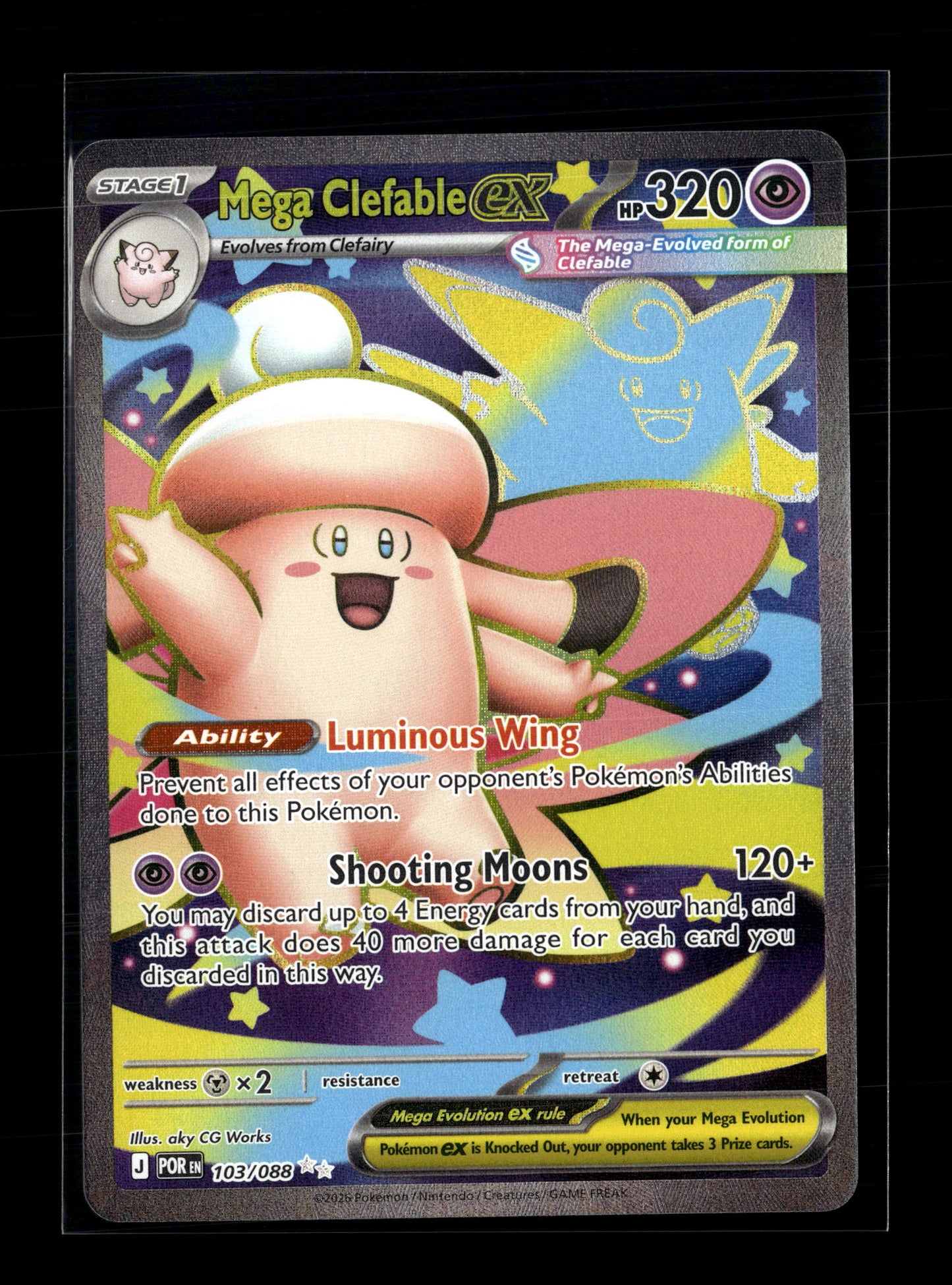 Pokemon Perfect Order Mega Clefable ex 103