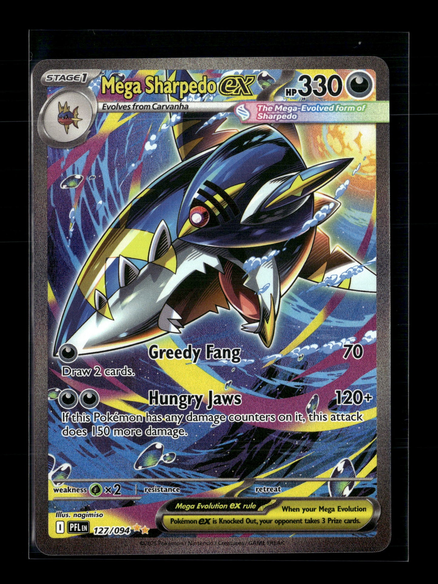 Pokemon Phantasmal Flames Mega Sharpedo ex 127