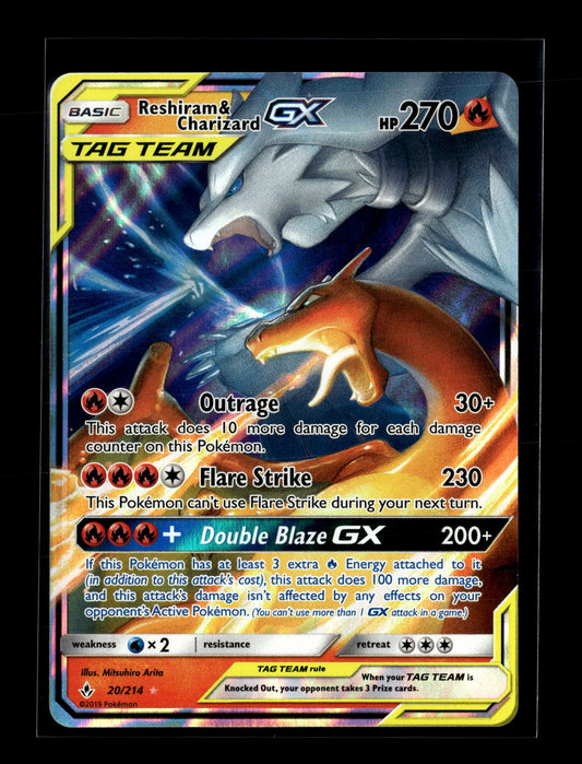 Pokemon Unbroken Bonds Reshiram & Charizard GX 20