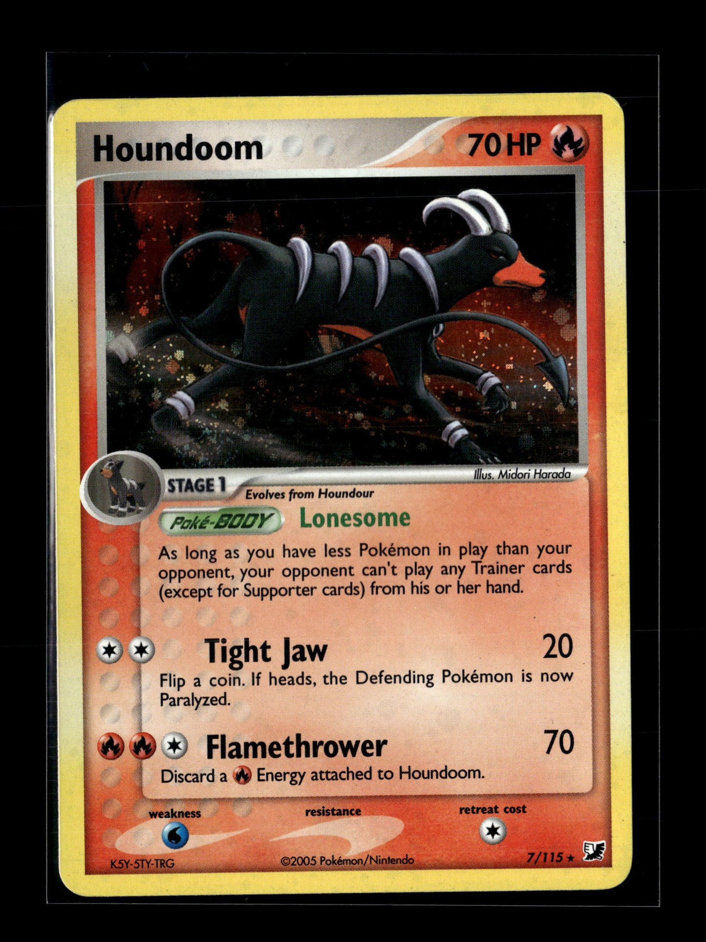 Pokemon EX Unseen Forces Houndoom 7 - Lightly Played