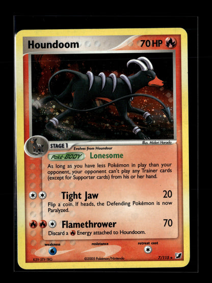 Pokemon EX Unseen Forces Houndoom 7 - Lightly Played