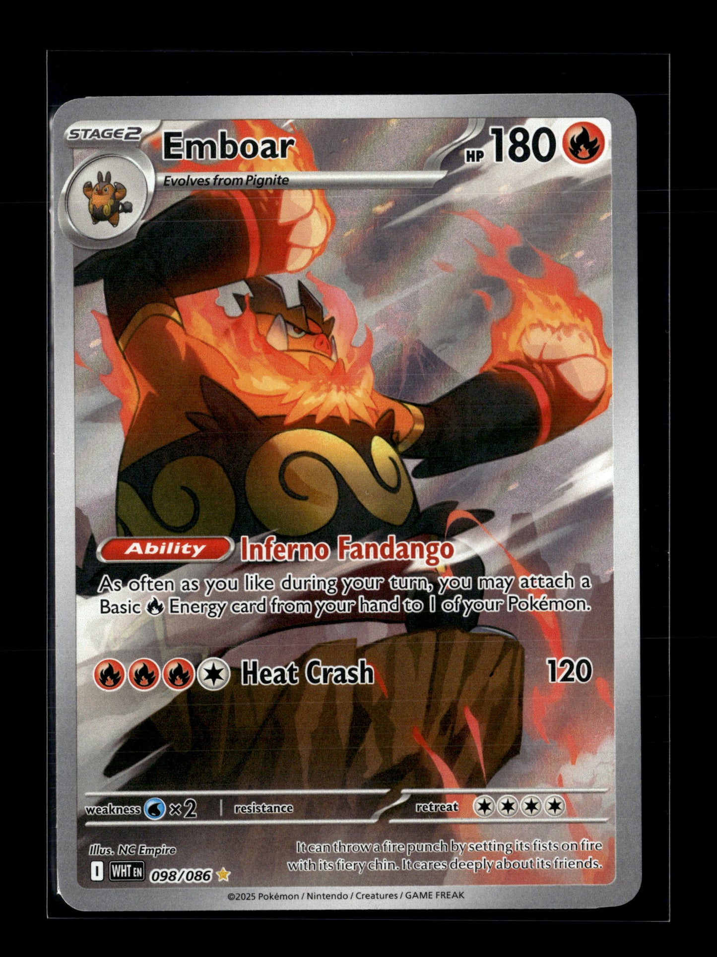 Pokemon White Flare Emboar 98