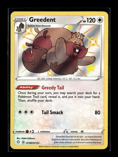 Pokemon Shining Fates Greedent 100