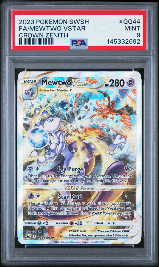 Pokemon Crown Zenith Mewtwo VSTAR GG44 PSA 9