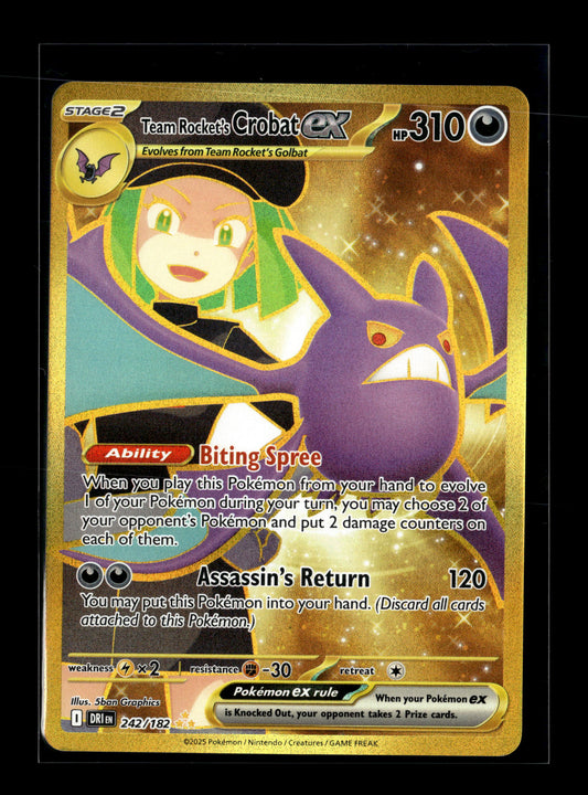 Pokemon Destined Rivals Team Rocket's Crobat ex 242