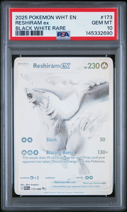 Pokemon White Flare Reshiram ex 173 PSA 10