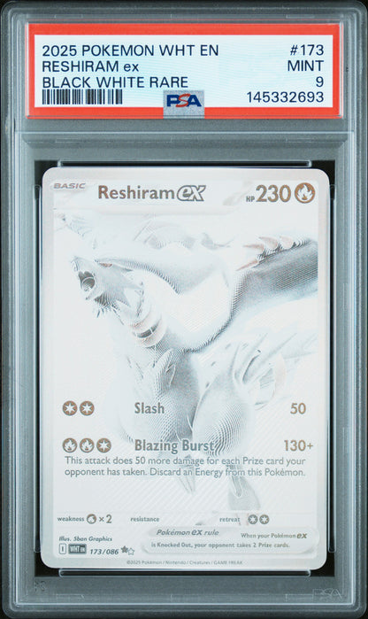Pokemon White Flare Reshiram ex 173 PSA 9