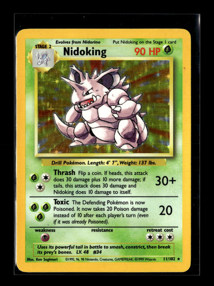 Pokemon Base Set Nidoking 11 - Moderately Played