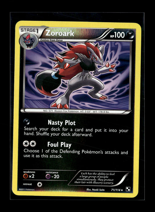 Pokemon Black and White Reverse Holo Zoroark 71