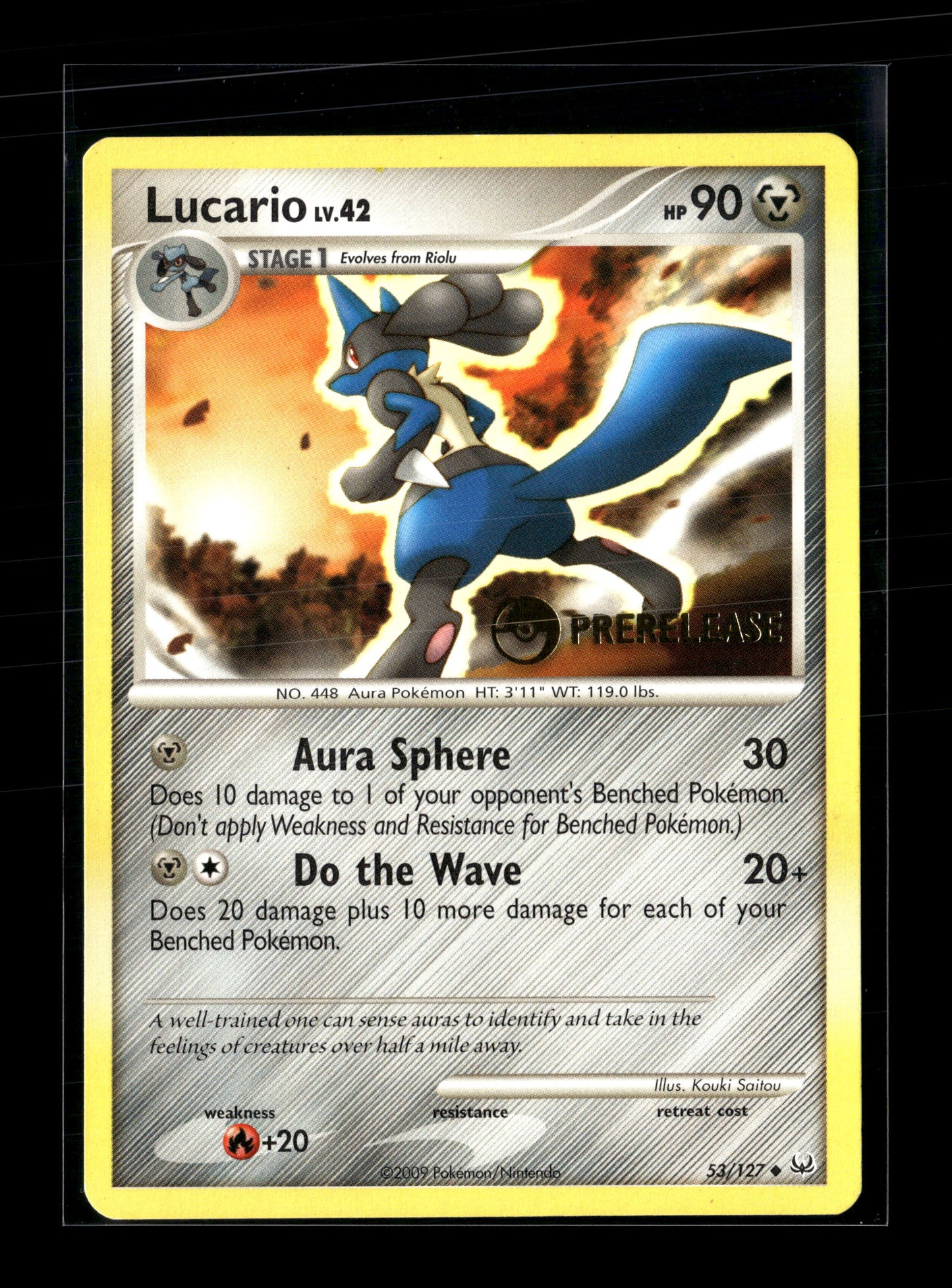 Pokemon Diamond and Pearl Promo Lucario Prerelease 53 - Lightly Played
