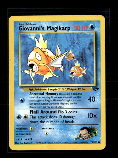 Pokemon Gym Challenge Giovanni's Magikarp 73 - Moderately Played