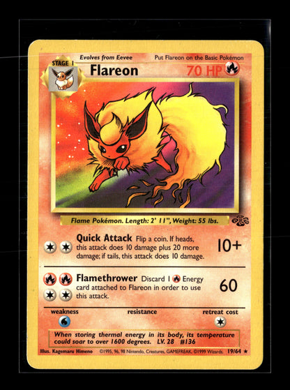 Pokemon Jungle Flareon 19 - Moderately Played