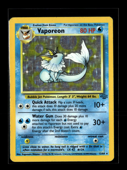 Pokemon Jungle Vaporeon 12 - Moderately Played