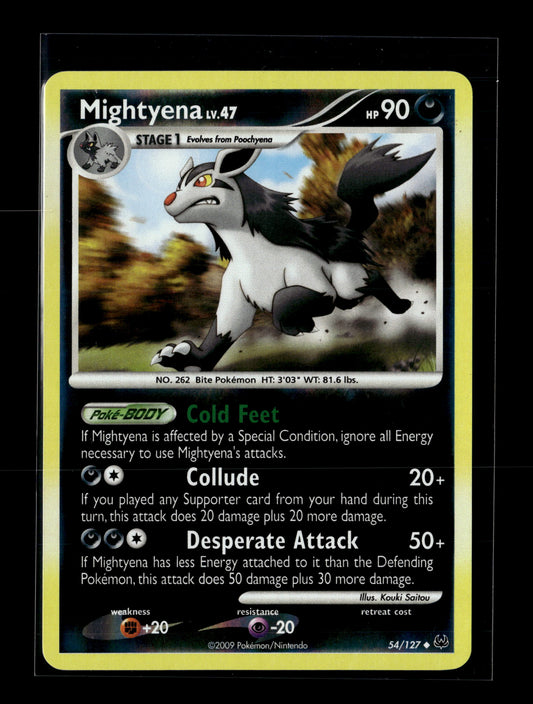 Pokemon Platinum Reverse Holo Mightyena 54