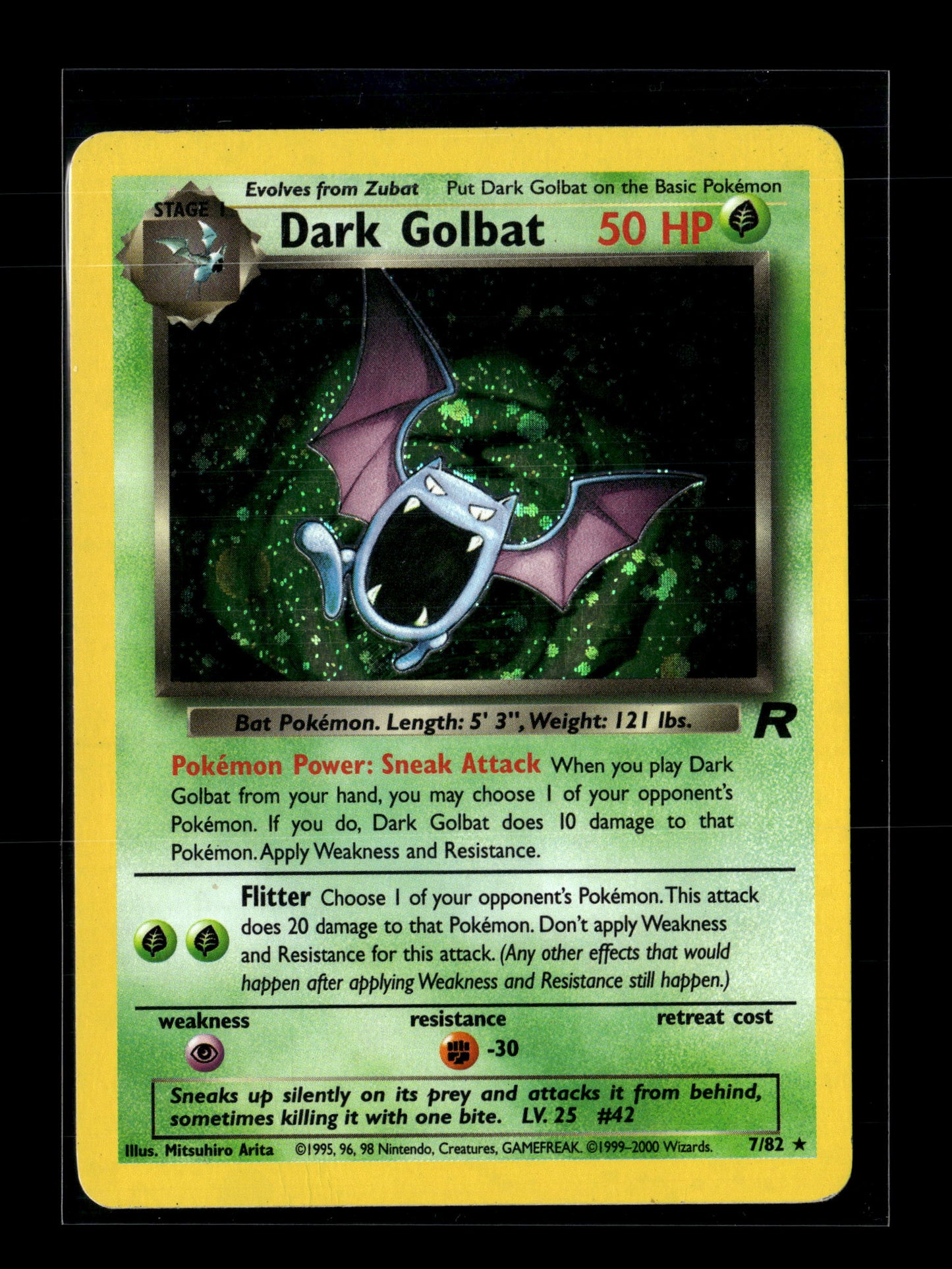 Pokemon Team Rocket Dark Golbat 7 - Moderately Played