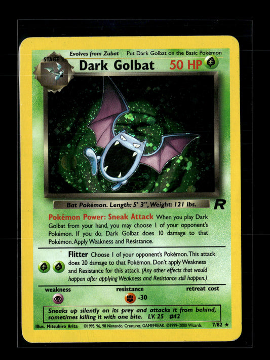 Pokemon Team Rocket Dark Golbat 7 - Moderately Played