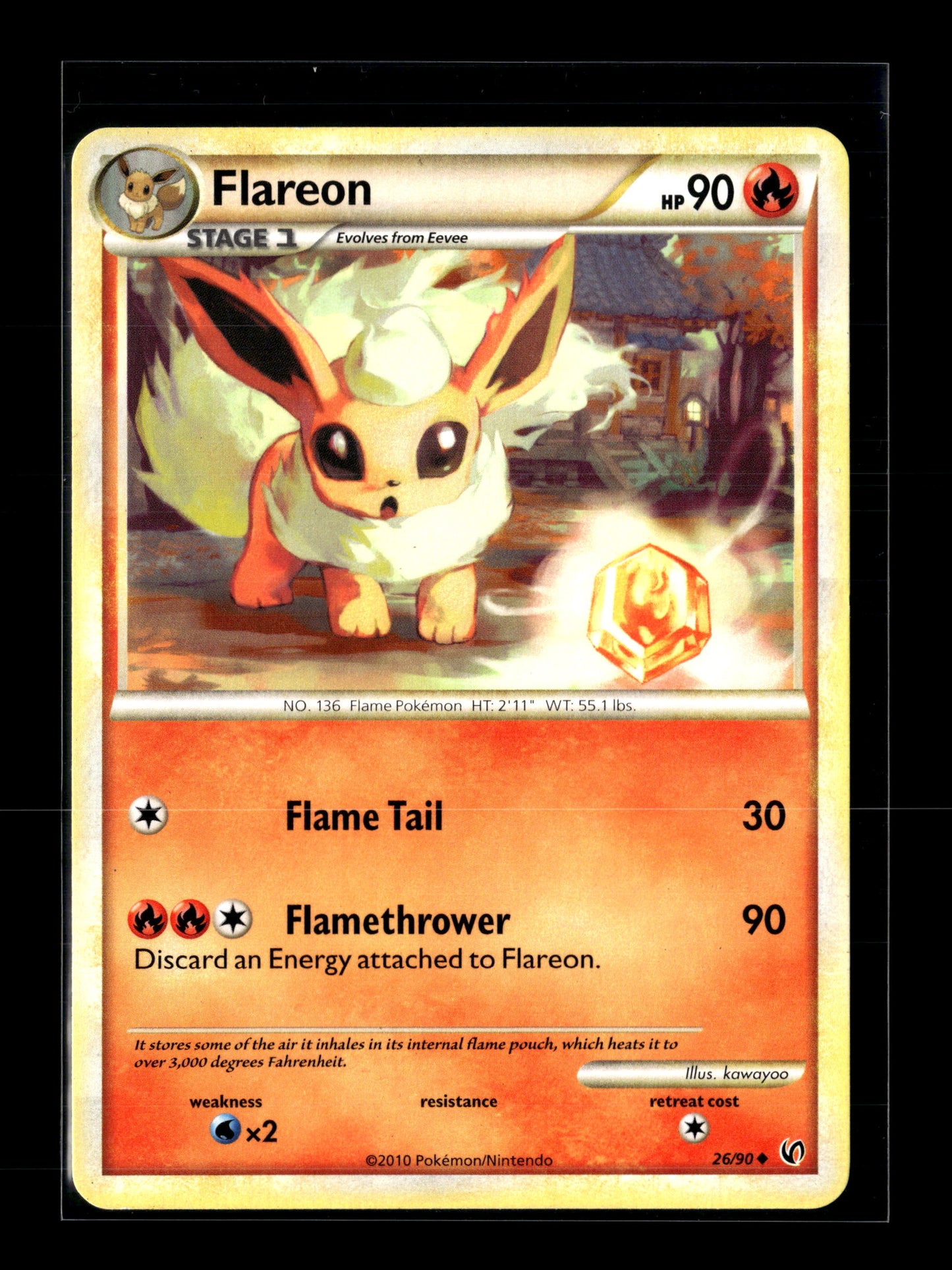 Pokemon Undaunted Flareon 26 - Lightly Played