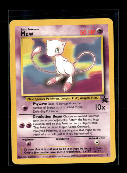Pokemon WoTC Promo Mew 8 - Moderately Played