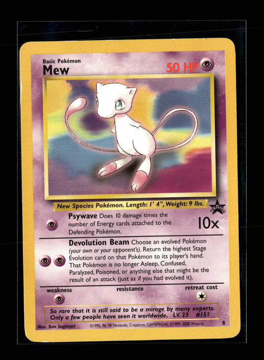Pokemon WoTC Promo Mew 8 - Moderately Played