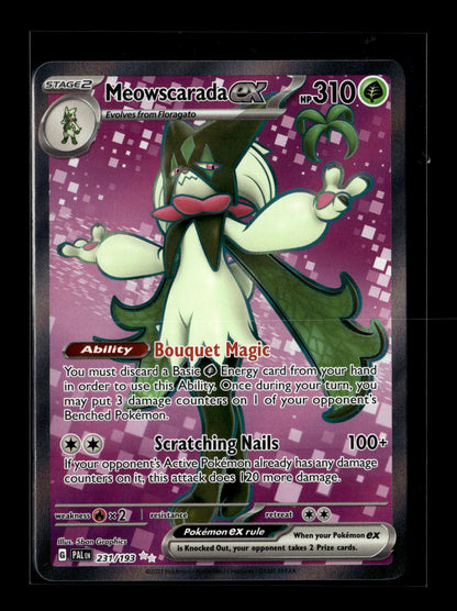 Pokemon Paldea Evolved Meowscarada ex 231