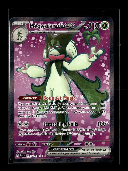 Pokemon Paldea Evolved Meowscarada ex 231