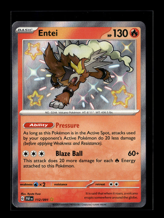 Pokemon Paldean Fates Entei 112