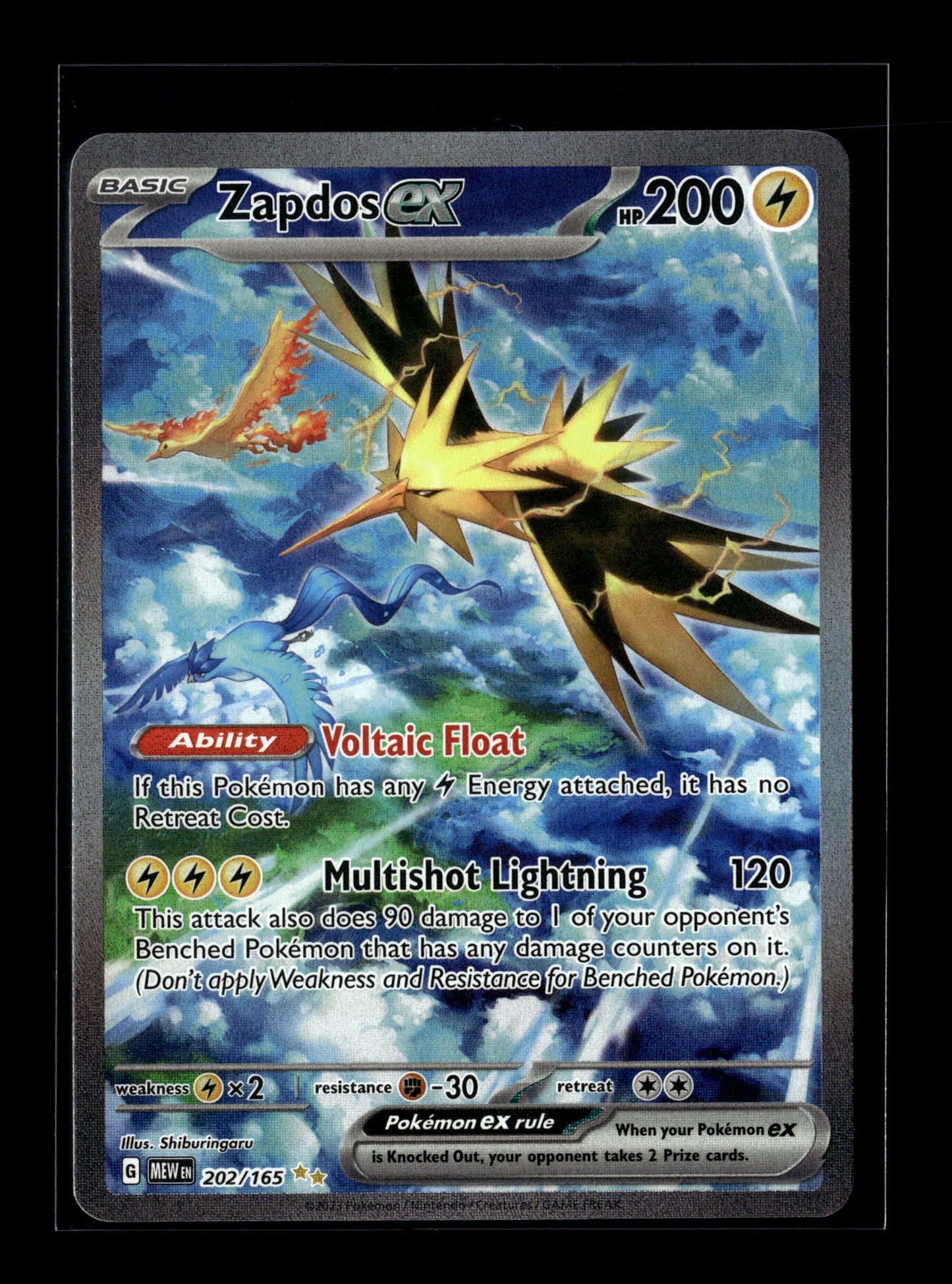 Pokemon 151 Zapdos ex 202
