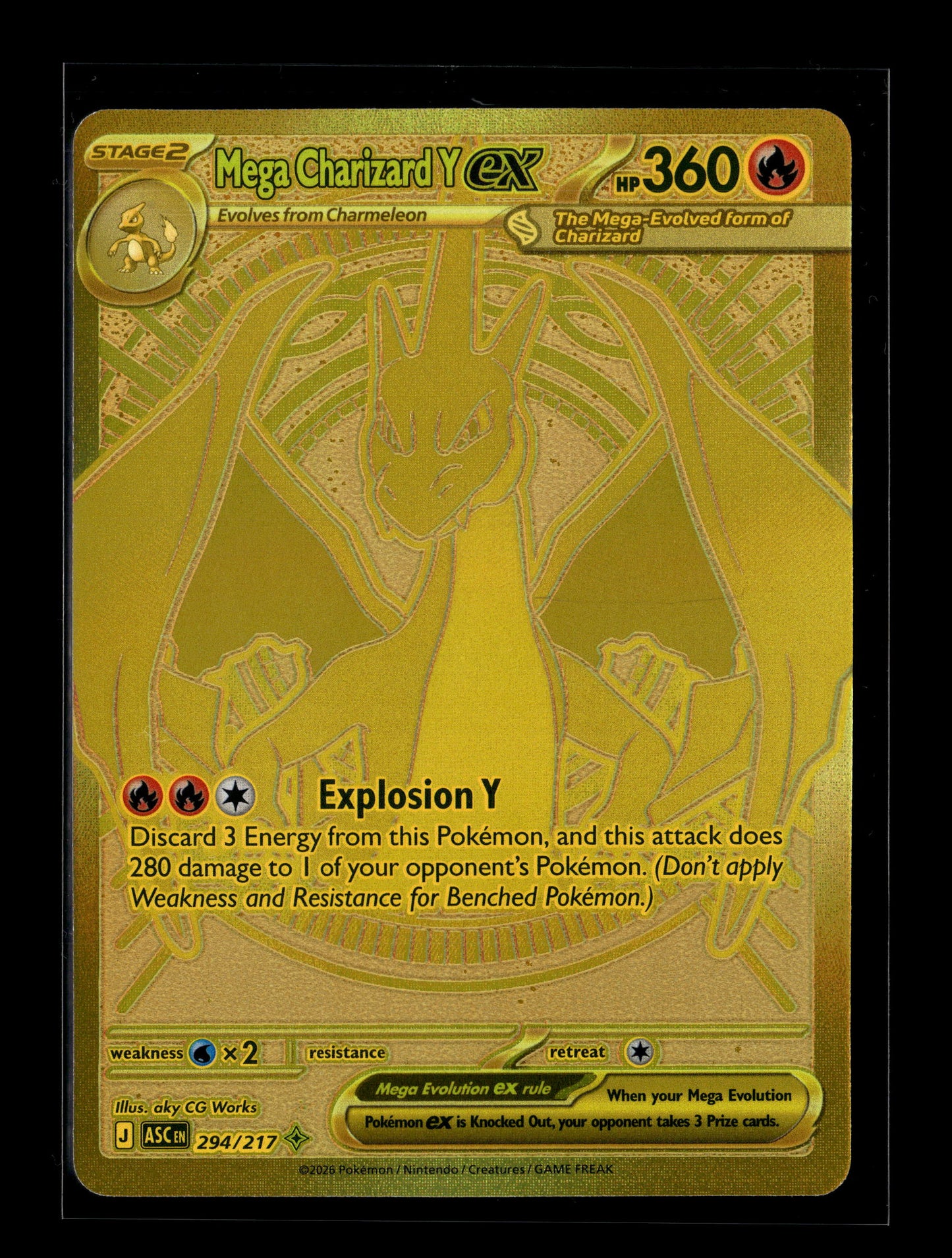 Pokemon Ascended Heroes Mega Charizard Y ex 294