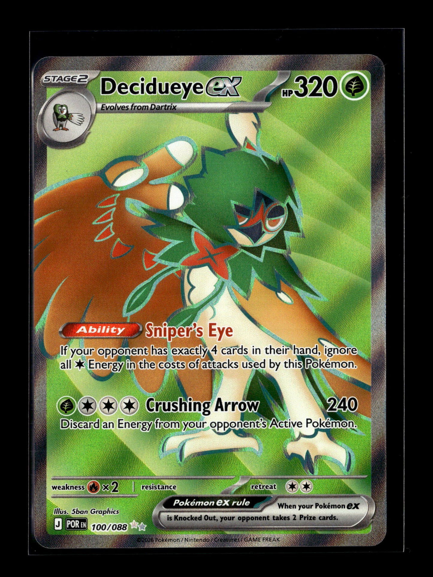 Pokemon Perfect Order Decidueye ex 100