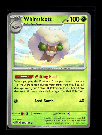 Pokemon Prismatic Evolutions Whimsicott 008
