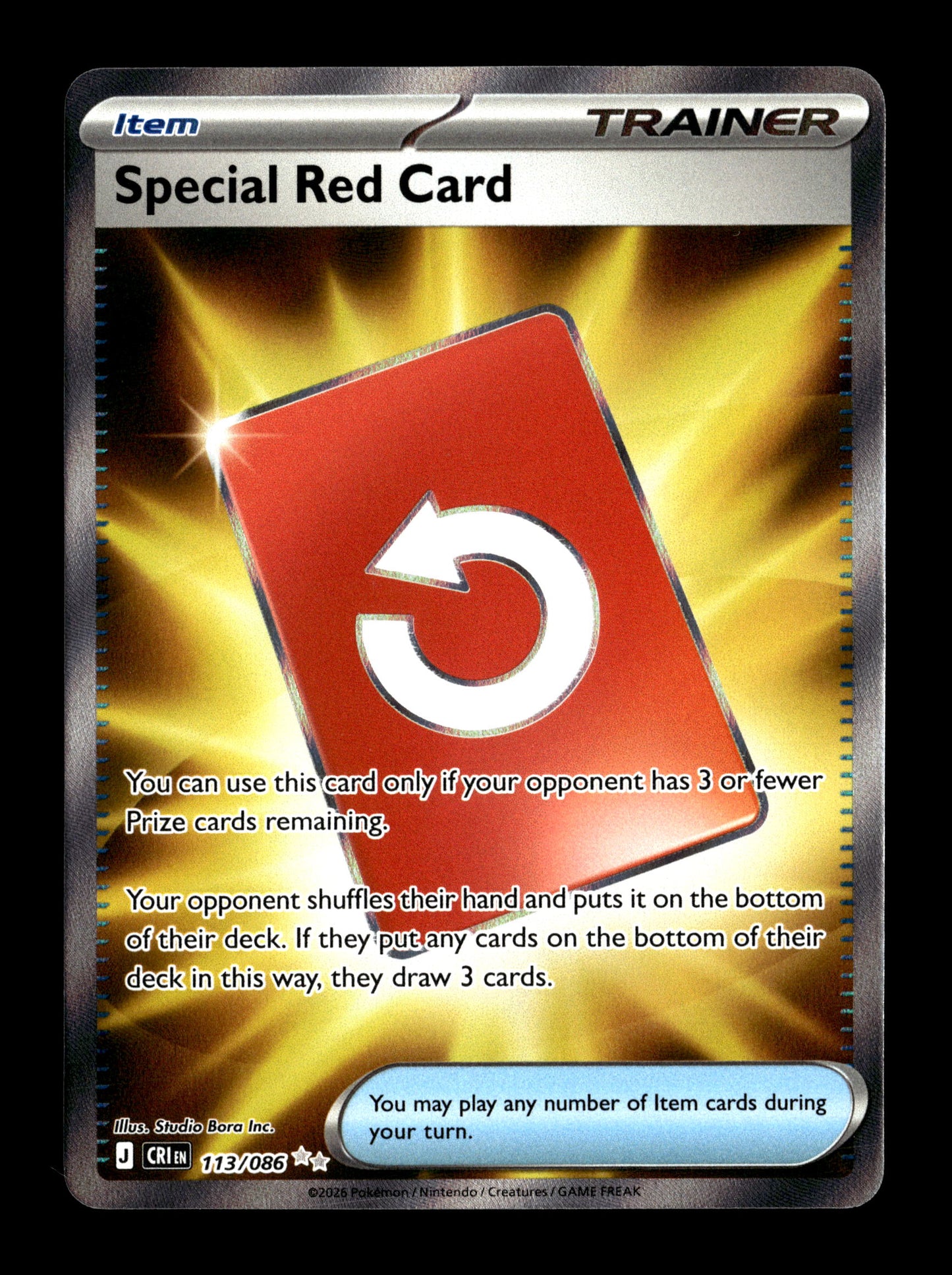 Pokemon Chaos Rising Special Red Card 113