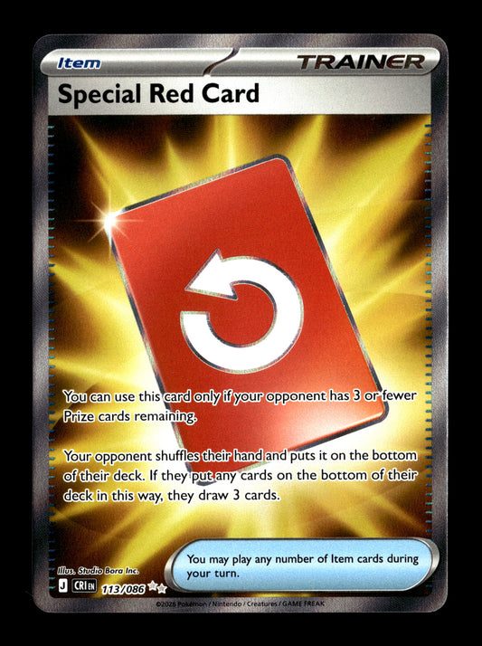 Pokemon Chaos Rising Special Red Card 113