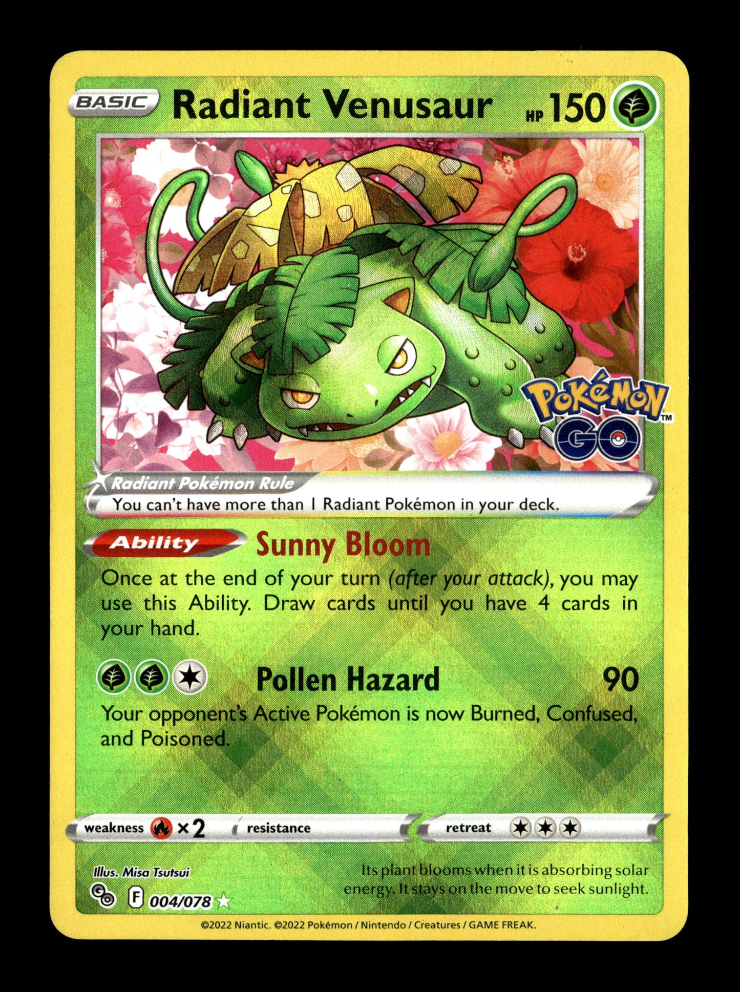 Pokemon Go Radiant Venusaur 4 - Lightly Played
