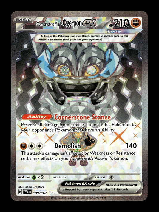 Pokemon Twilight Masquerade Cornerstone Mask Ogerpon ex 199