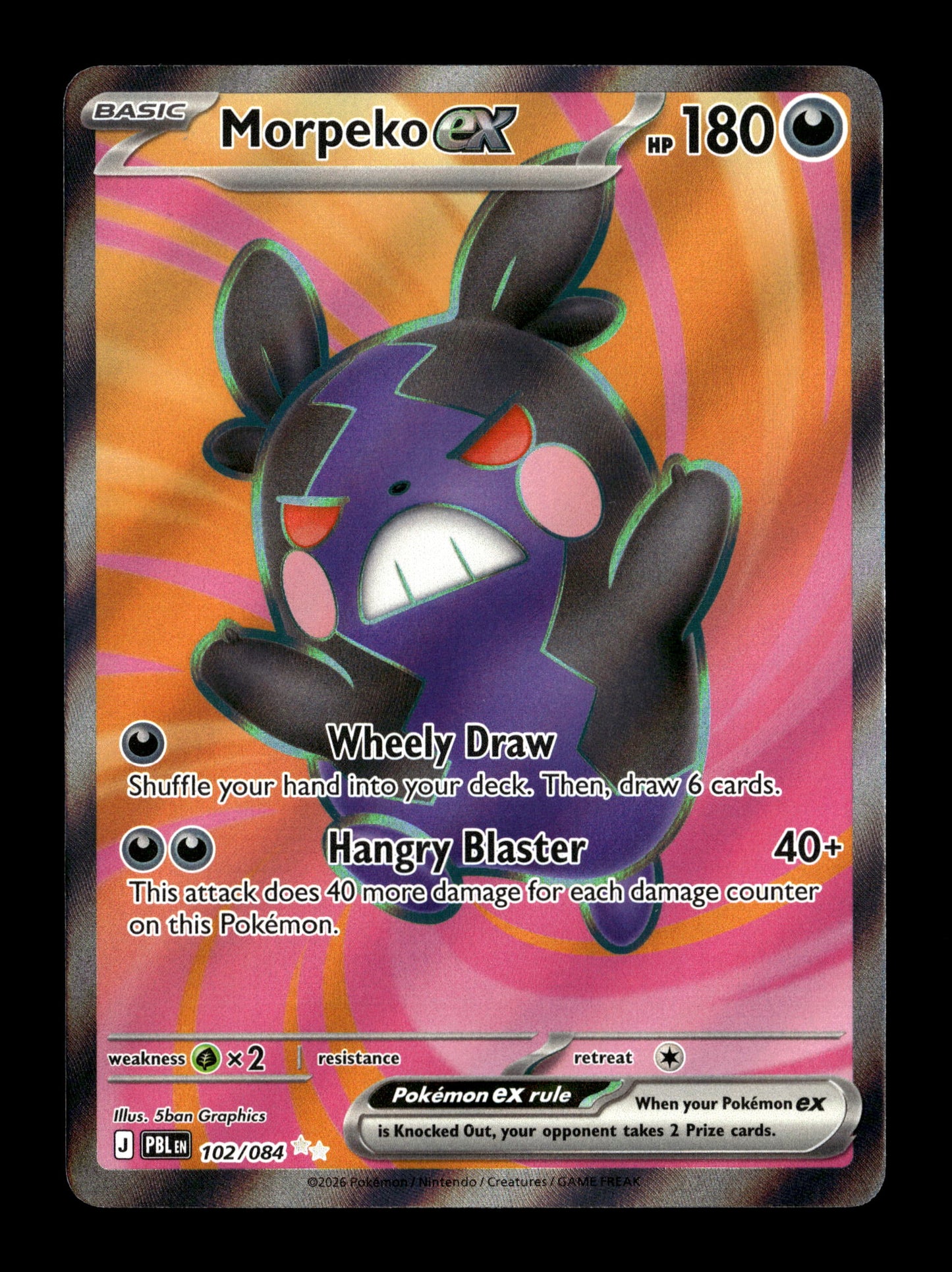 Pokemon Pitch Black Morpeko ex 102