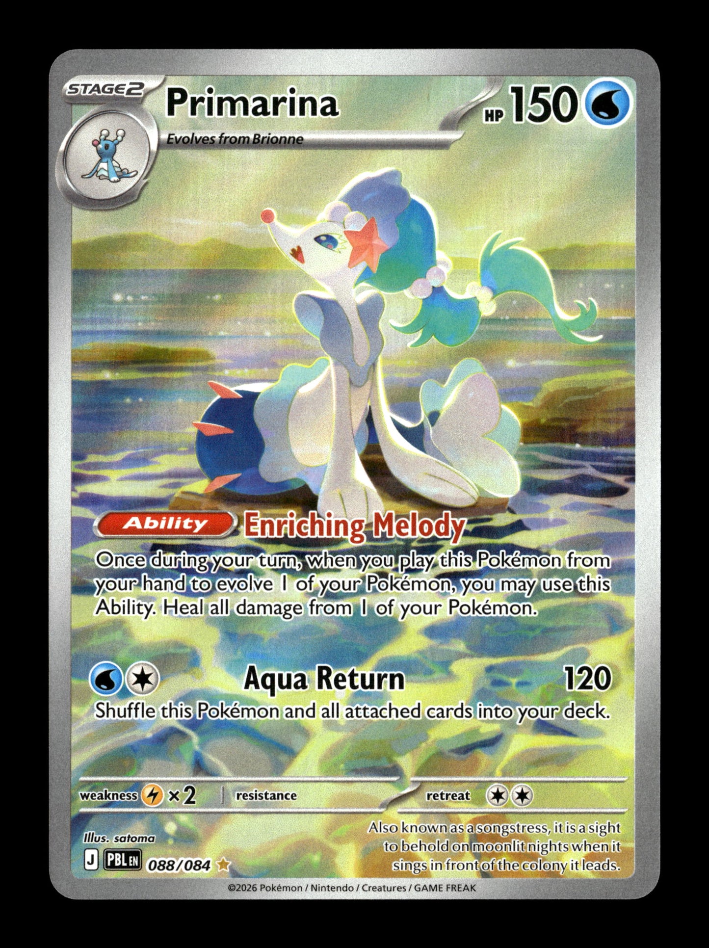 Pokemon Pitch Black Primarina 088