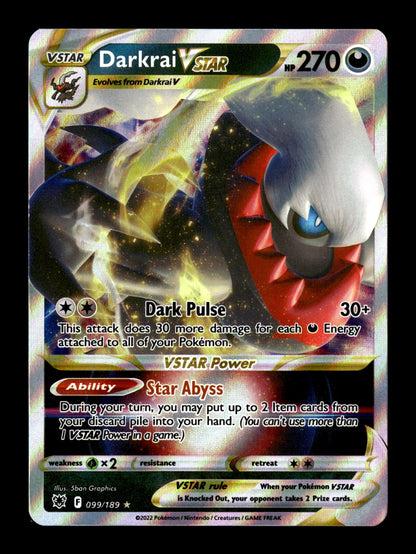 Pokemon Astral Radiance Darkrai VSTAR 099