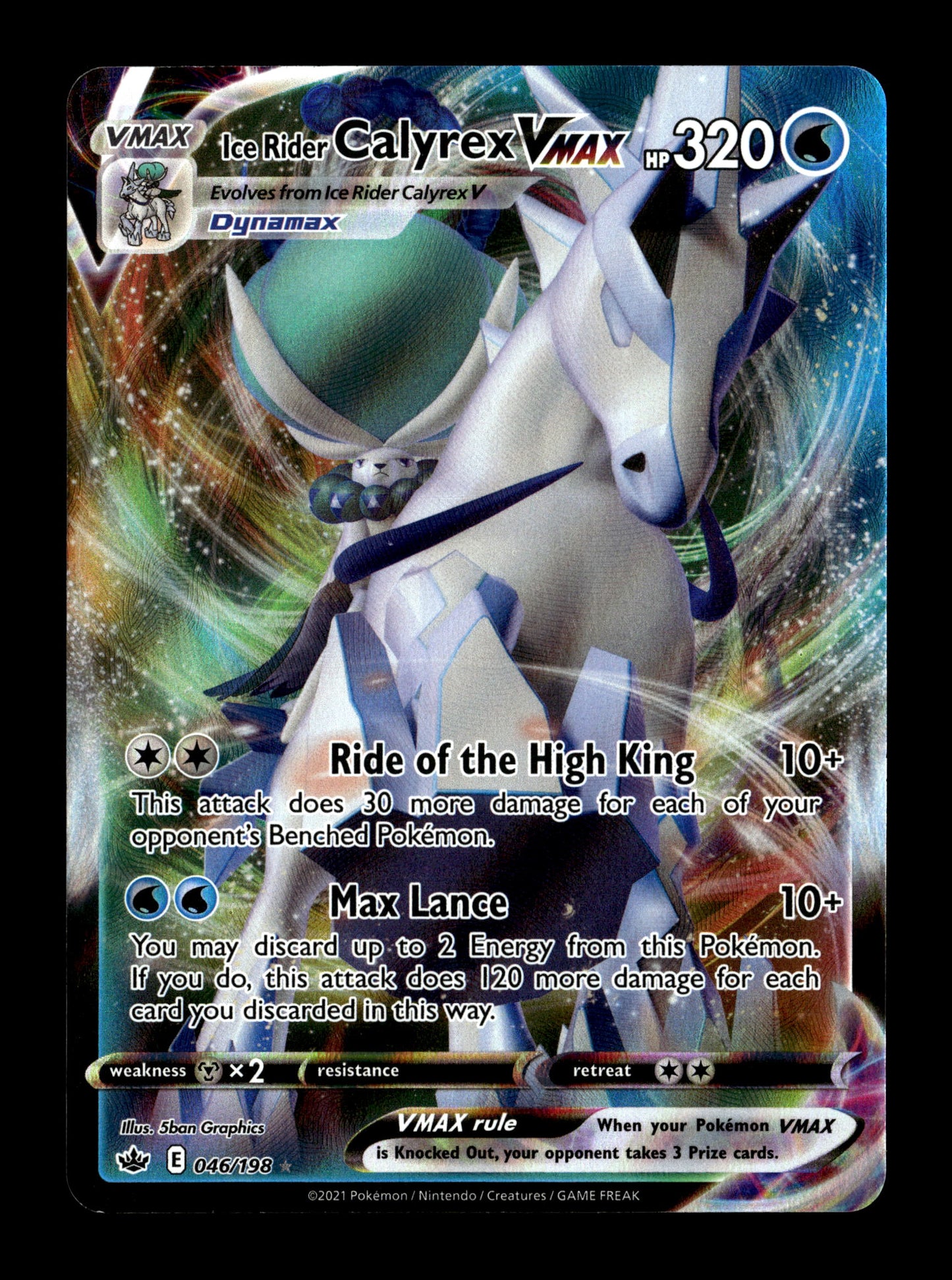 Pokemon Chilling Reign Ice Rider Calyrex VMAX 046