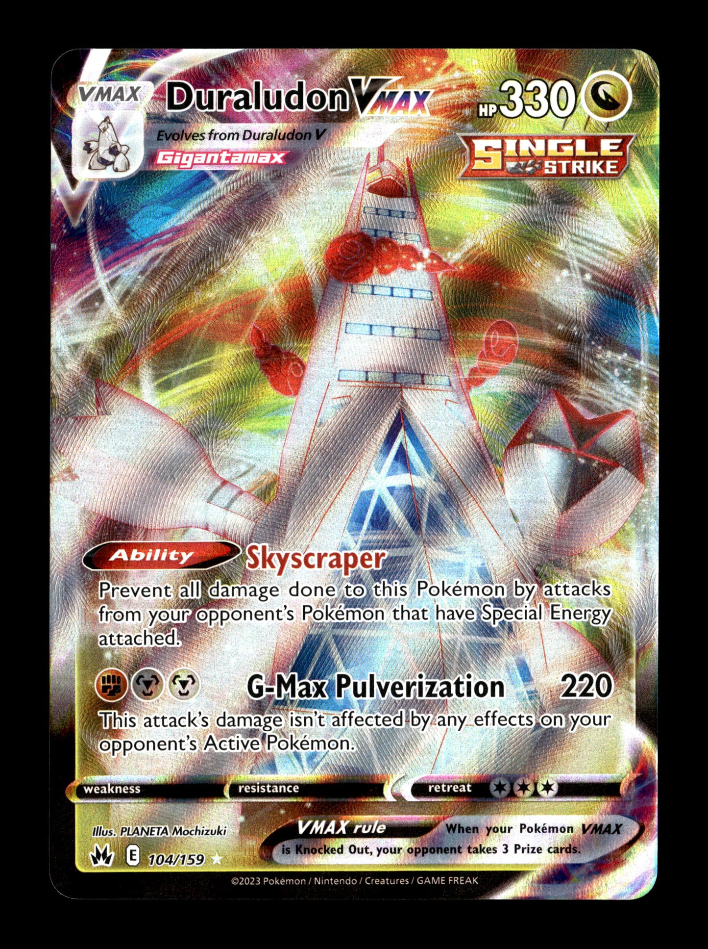 Pokemon Crown Zenith Duraludon VMAX 104