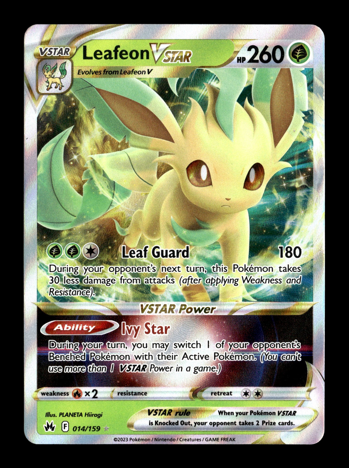 Pokemon Crown Zenith Leafeon VSTAR 014