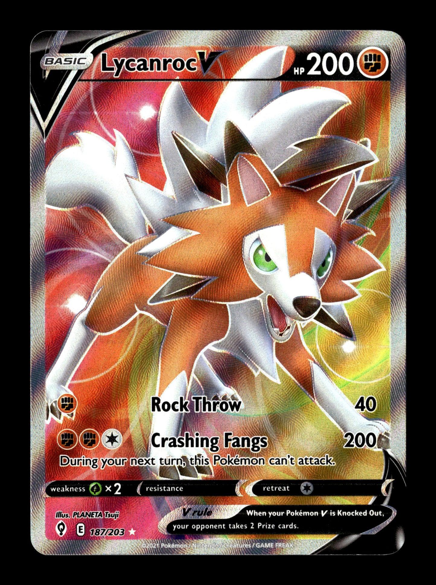 Pokemon Evolving Skies Lycanroc V 187