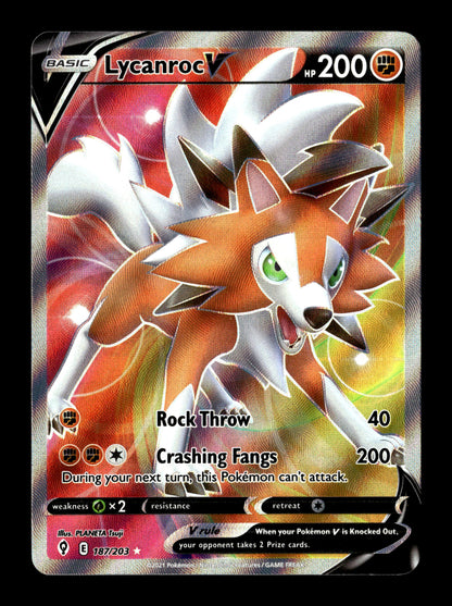 Pokemon Evolving Skies Lycanroc V 187