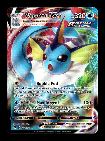 Pokemon Evolving Skies Vaporeon VMAX 030