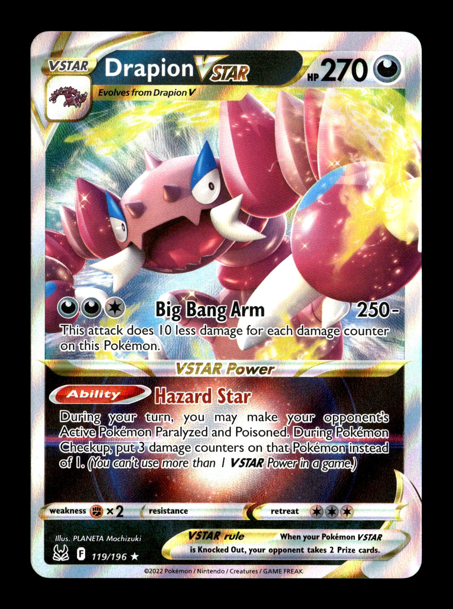 Pokemon Lost Origin Drapion VSTAR 119