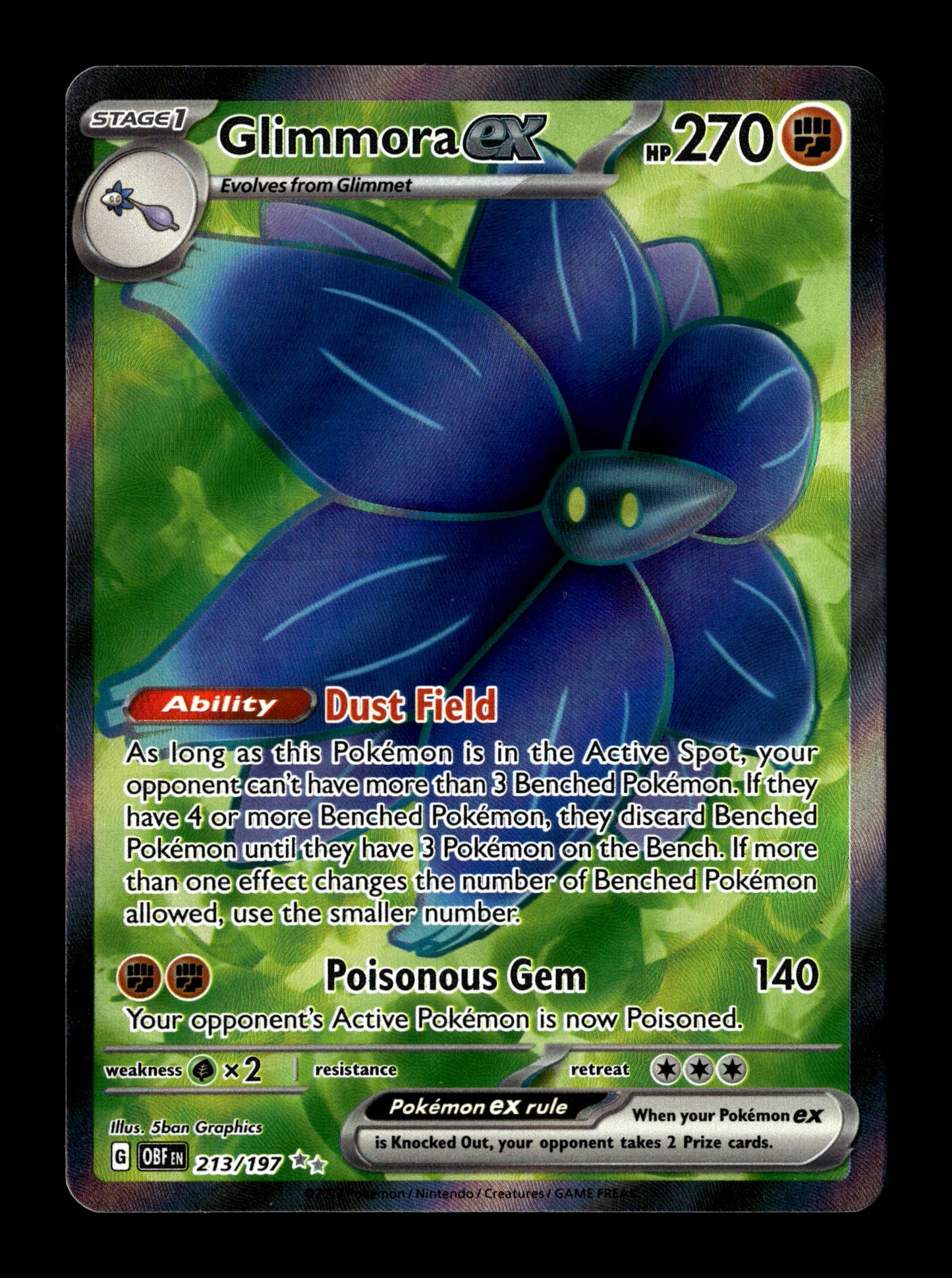 Pokemon Obsidian Flames Glimmora ex 213