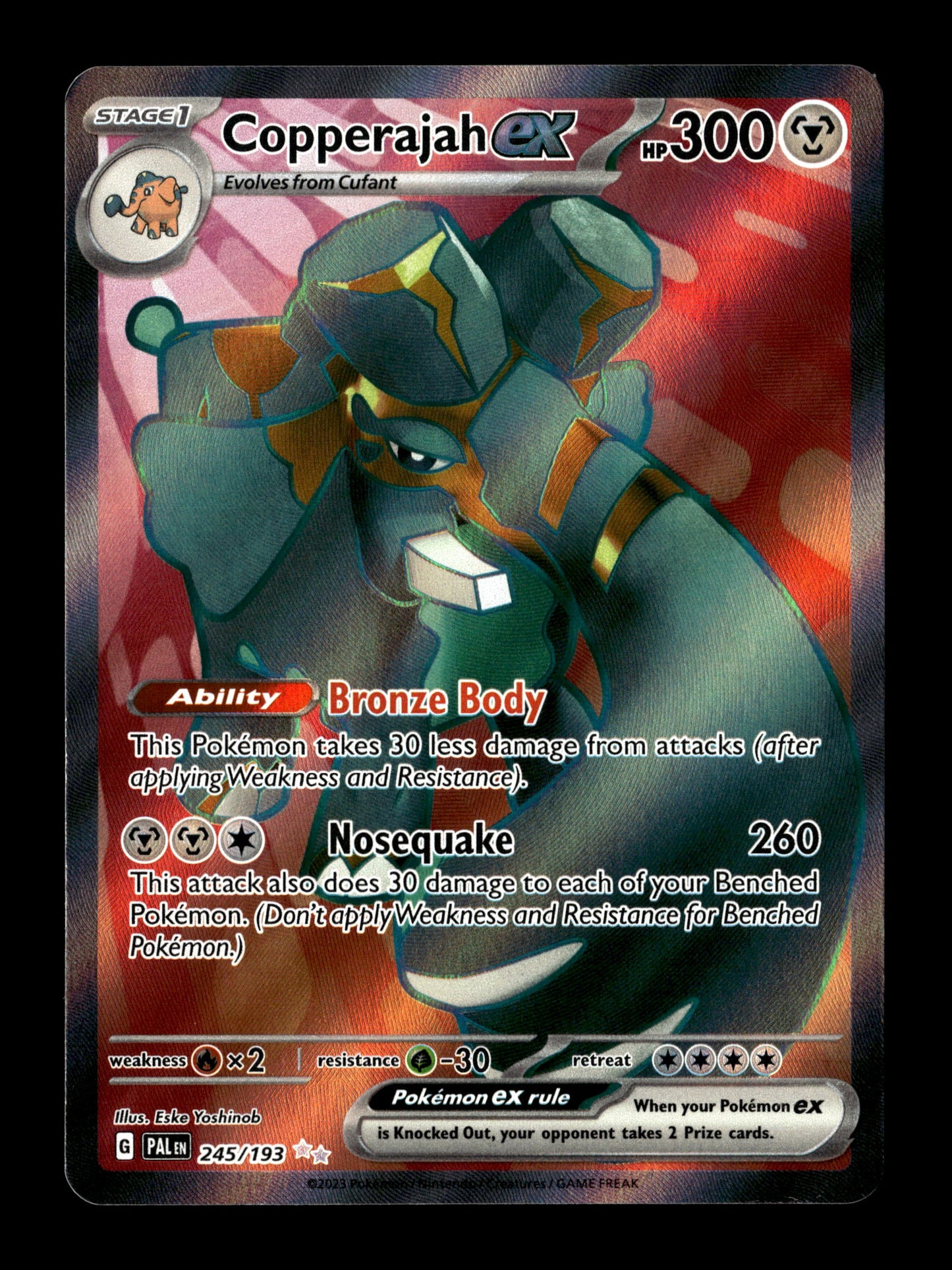 Pokemon Paldea Evolved Copperajah ex 245