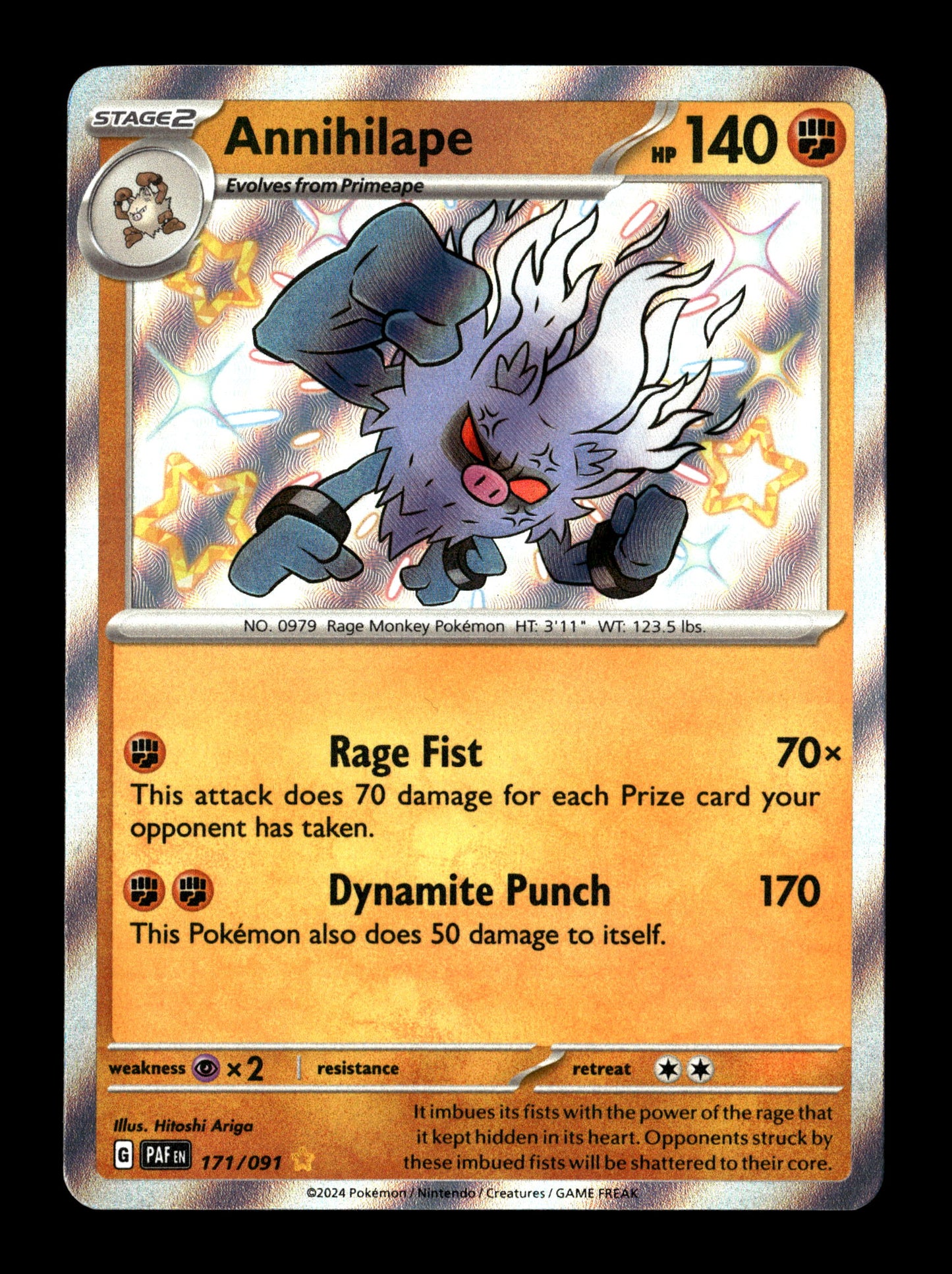 Pokemon Paldean Fates Annihilape 171