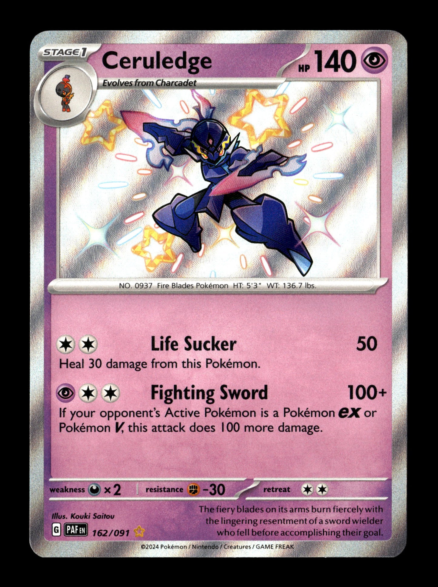 Pokemon Paldean Fates Ceruledge 162