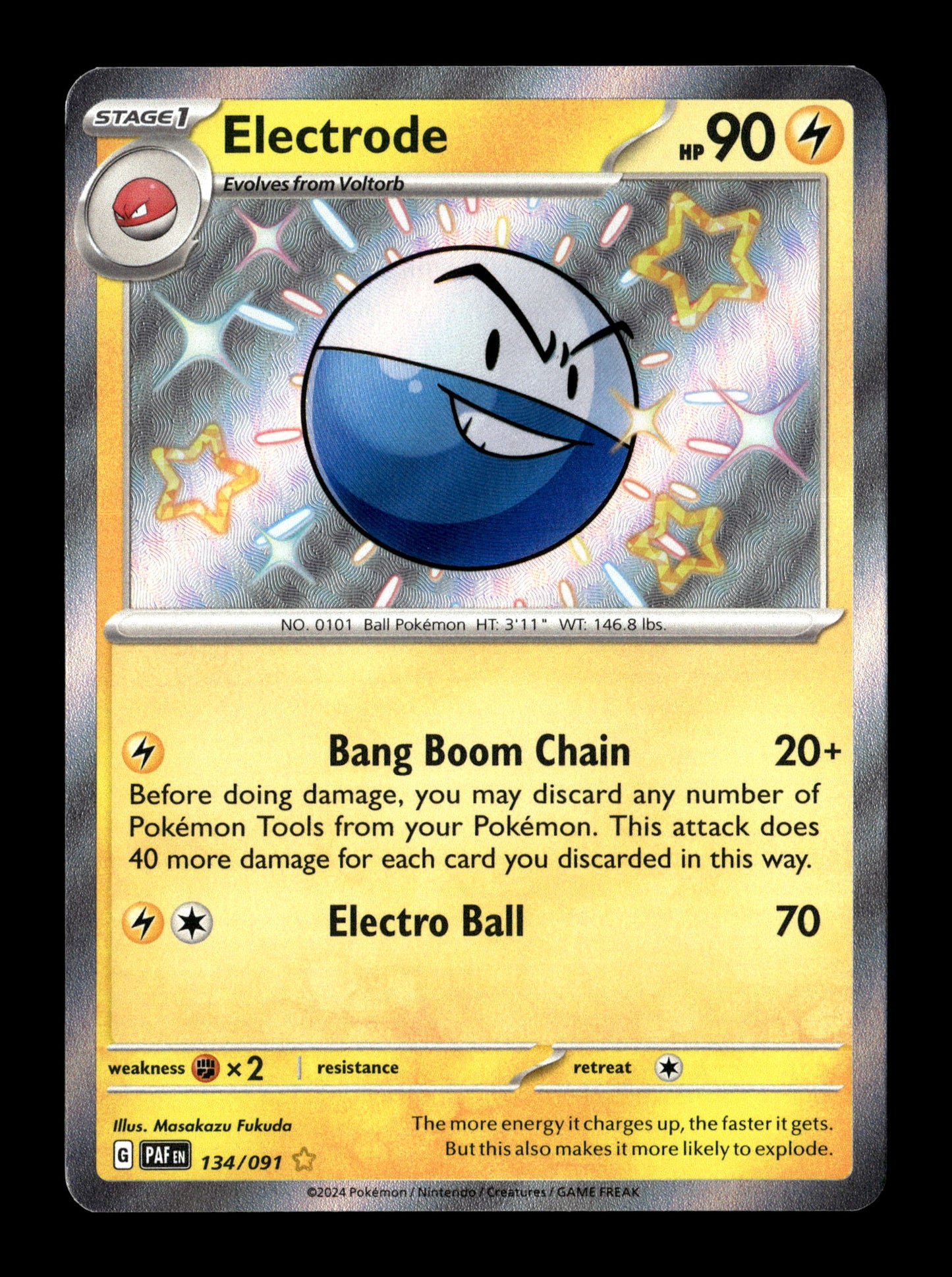 Pokemon Paldean Fates Electrode 134