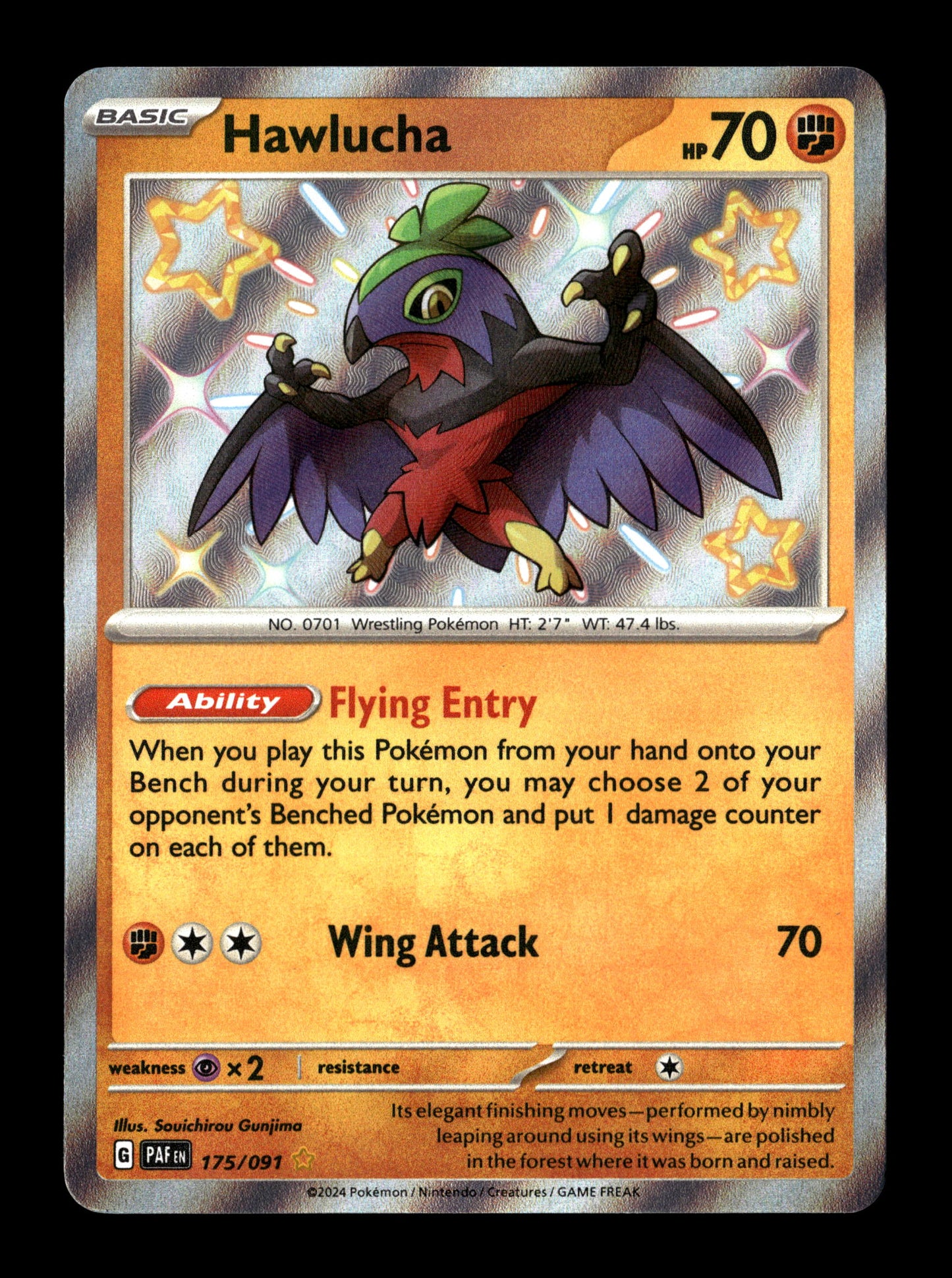 Pokemon Paldean Fates Hawlucha 175
